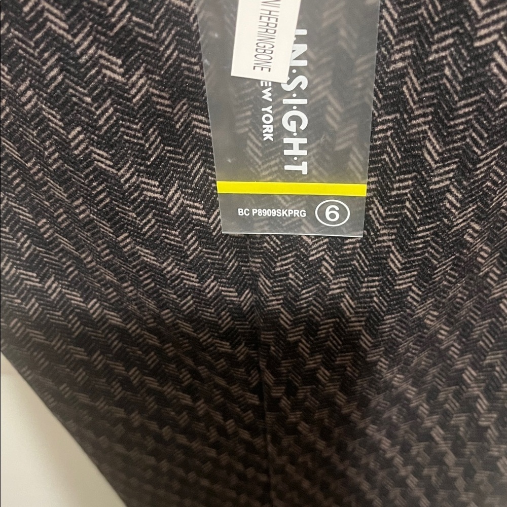 Insight Black and Gray Herringbone Pants - Picture 2 of 4